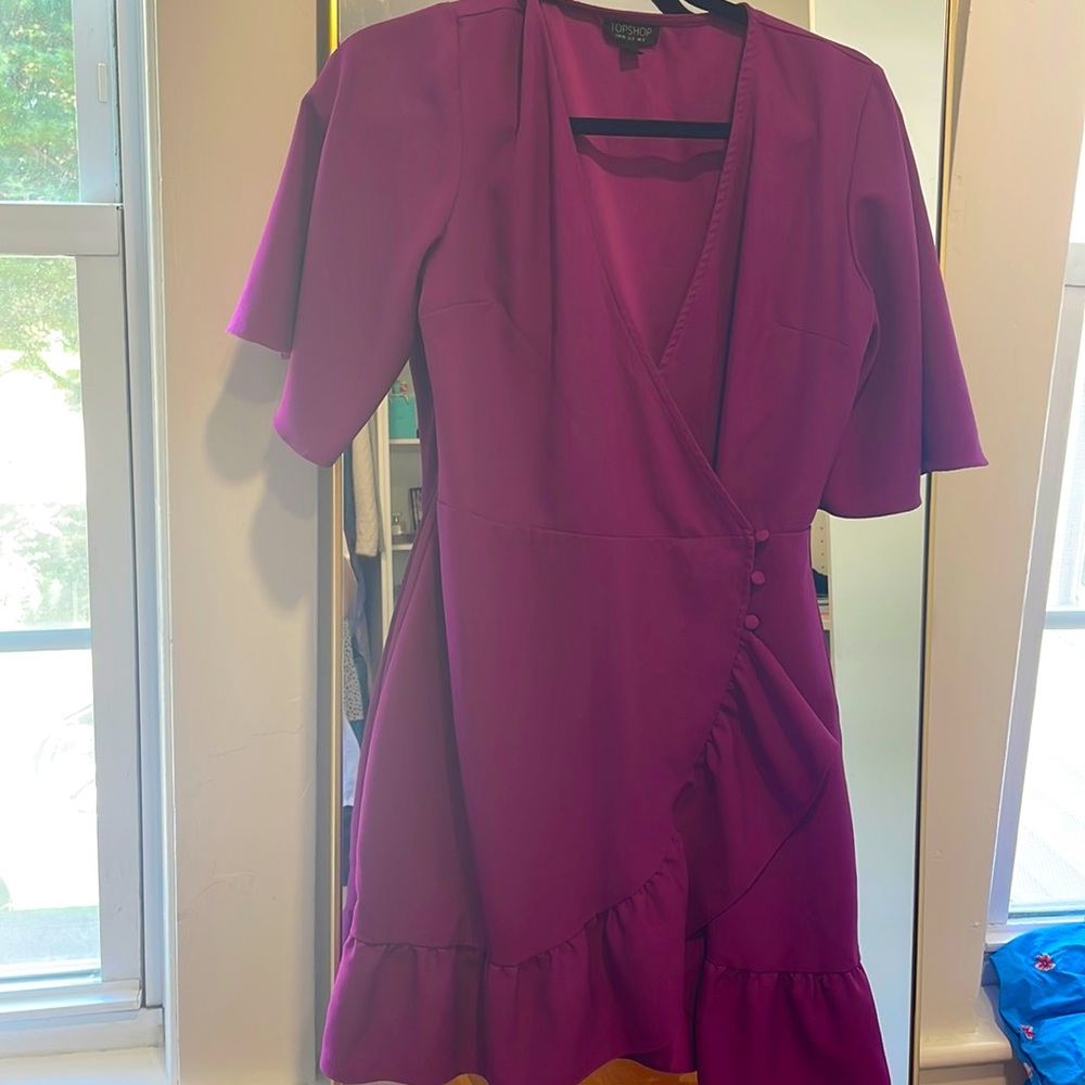 Pink/purple Topshop wrap dress